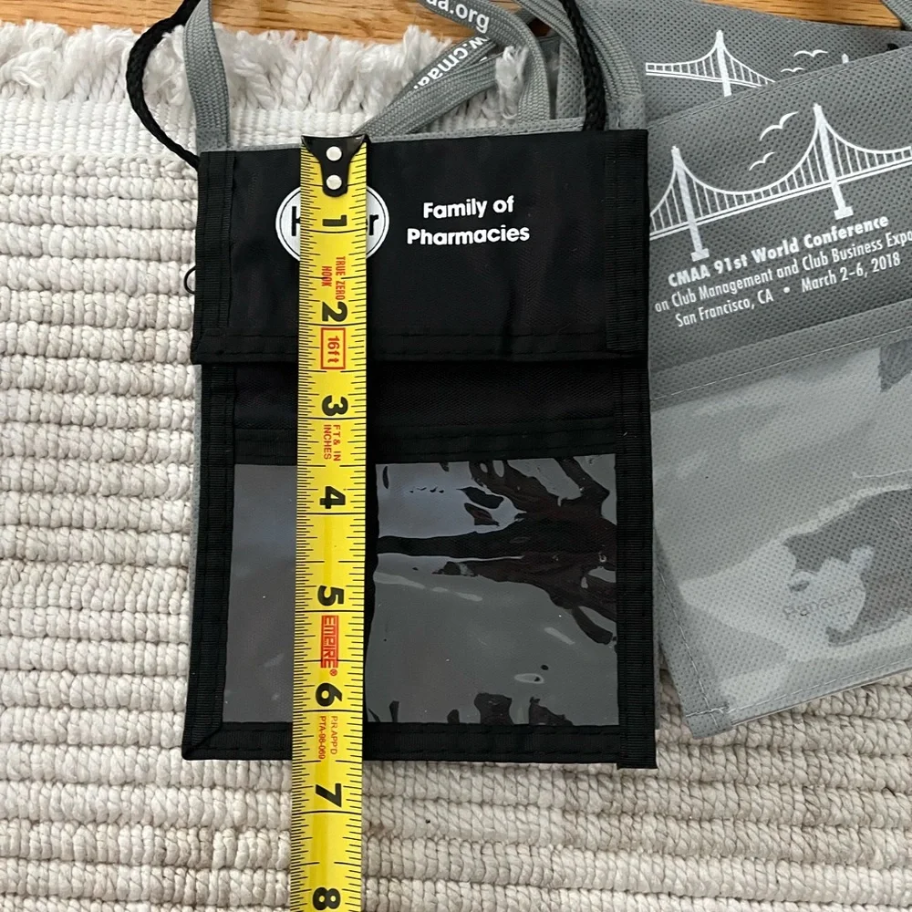 4 Black Grey Badge Holder Lanyard ID Card Neck Wallet